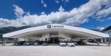 Parkplatzüberdachung in Pusarnitz