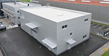 Gewerbehalle Flachdach Stahlhalle